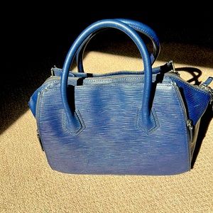 Rebecca Minkoff Mini Perry Saffiano Leather Zipper Trim Snap Top Tote Bag